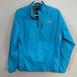 The North Face women’s pullover 1/2 zip light blue size large